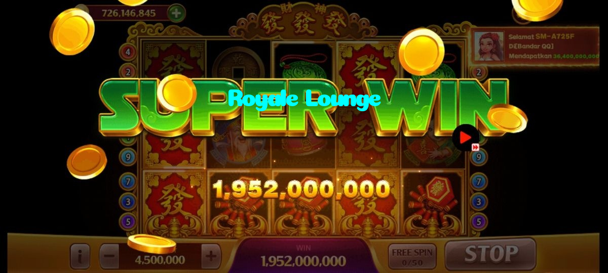 Royale Lounge casino presented on mobile device in Pakistan with slots and live games